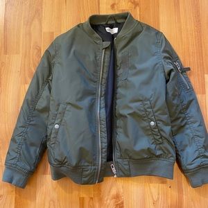 Boys H&M green bomber jacket